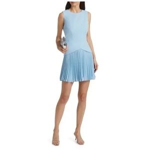 ISO!! Milly Haddy Pleated Mini Dress in Light Blue SIZE 8